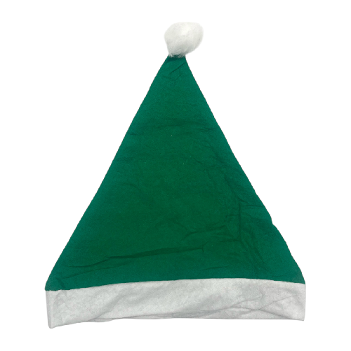 M J1015 GORRO NAVIDAD VERDE ECONOMICO 28x35cm