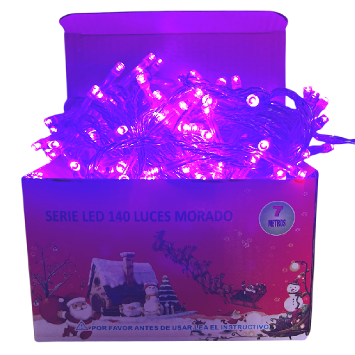 M J6116 SERIE MORADA 140 LEDS 6W 7m