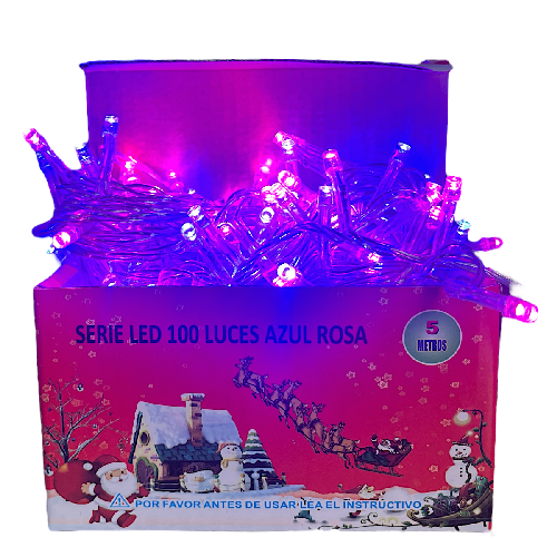 M J6106 SERIE AZUL Y ROSA 100 LED 3w 5m