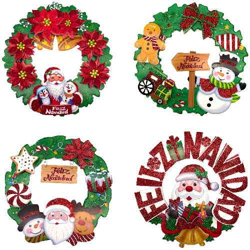 M J1376 CORONA NAVIDEÑO 3D FOAMY 40cm