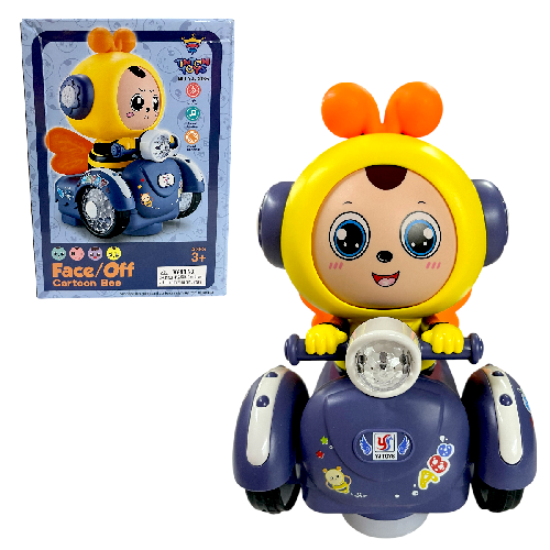 T YJ-3035 ABEJA EMOJI EN CARRITO C/ LUZ, SONIDO, MOVIMIENTO Medida empaque 20.5x14.5x13.5cm (Necesita 3 AA)