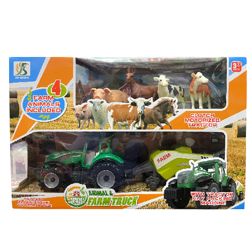 Y 0488-1110 TRACTOR C/ MAQ. CORTADORA DE HENO Y 4 ANIMALES Medida Empaque 30x47x11cm