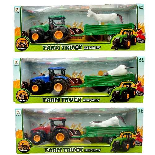 Y 0488-607 TRACTOR C/ REMOLQUE Y CABALLO Medida Emapque 12x33x9cm