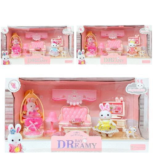 Y 6619 JUEGO DE CONEJITA C/ ACCESORIOS DE HOGAR Medida Empaque 19x36.5x14.5cm