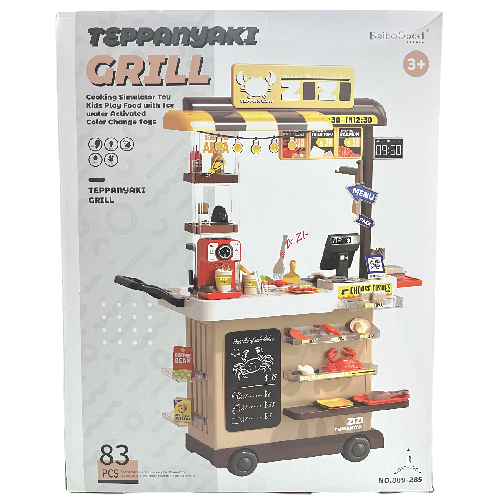 Y 889-285 COCINA/TEPPANYAKI C/83 ACC., AGUA, SONIDO, LUZ Y SPRAY  Medida Cocina 102X78X30.5CM