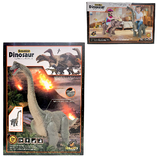 Y 6231 DINOSAURIO MONTABLE DE PLASTICO C/ SONIDO Y LUZ Med. Dino 59x22x85cm Soporta 80kg