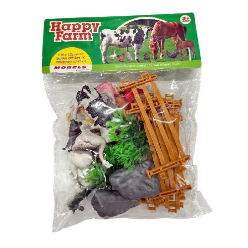 Y B13 MAQUETA ANIMALES GRANJA C/ 21pzs Med. Emp. 18x15cm