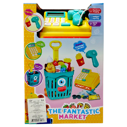 Y 35654 CAJA REGISTRADORA C/ 28pzs Med. Emp. 34x22x18cm