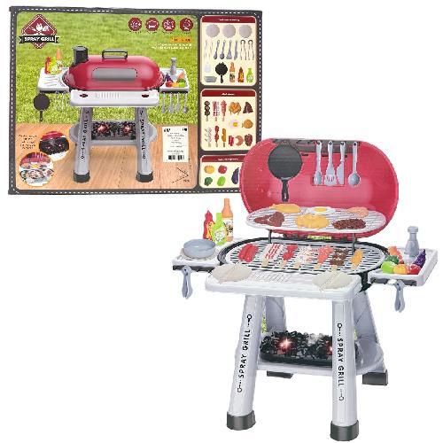 Y 1234-14A ASADOR DE JUGUETE C/ 68pzs c/ AGUA, SPRAY Y LUZ Med. 60x57x48cm