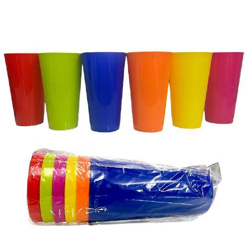 M E6721 VASO DE PLASTICO PAQ* 6pzs 550ml