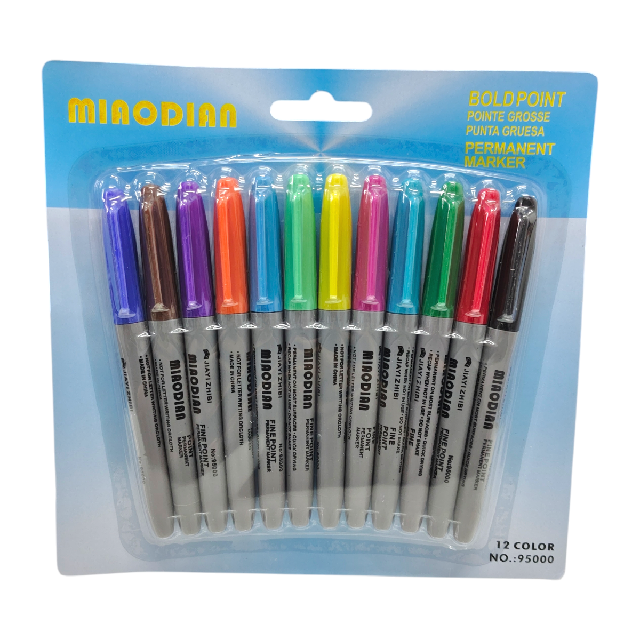 M B2208 MARCADOR PERMANENTE C/ 12 COLORES