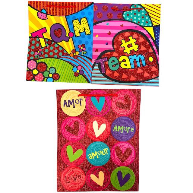 P 122C y 48C BOLSA SAN VELENTIN GRANDE PAQ*12pzs  31X42cm