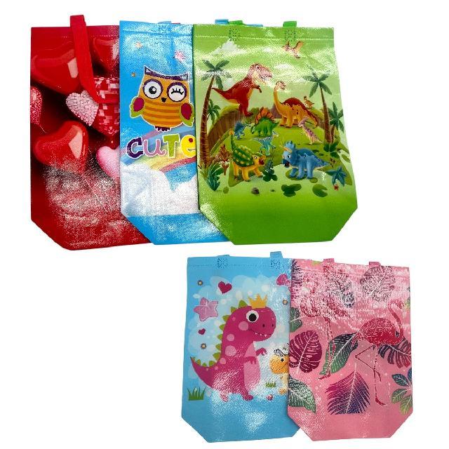 M D3118 BOLSA ECOLOGICA INFANTIL DINO 32X26X10CM Paq* 12 pzas