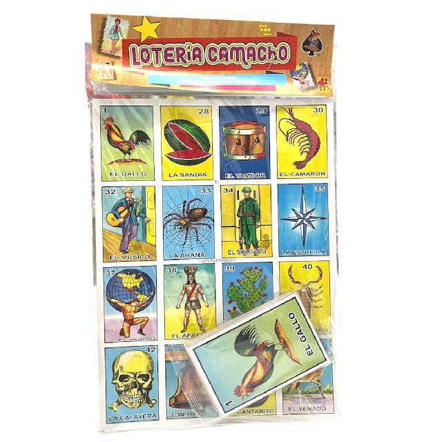 LOTERIA CAMACHO GRANDE 20 Tablas c/ Baraja 25.5x18.5cm