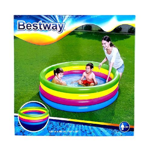A 51117 ALBERCA INFLABLE REDONDA 1.57x.46cm 4 anillos