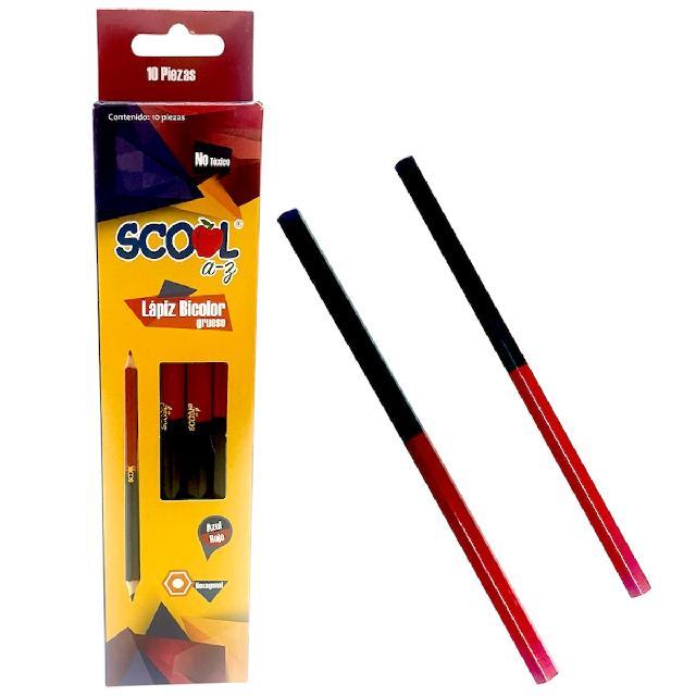 MM SCOOL LAPIZ BICOLOR GRUESO cajita c/10 lapices