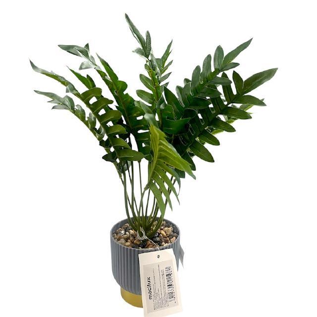 MM MPY51122 MACETA C/ PLANTA ARTIFICIAL 33x7cm