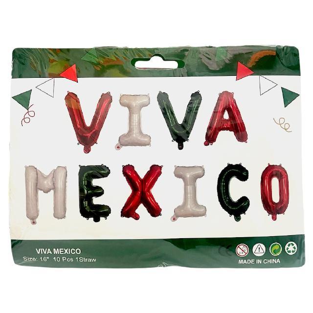 MM V1205 GLOBO LETRERO VIVA MEXICO 38cm