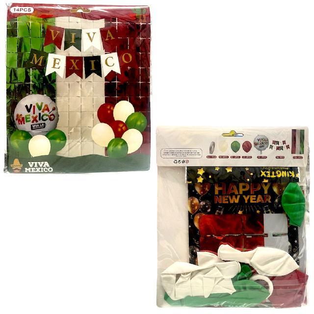 MM V1213 SET DE DECORACIÓN VIVA MÉXICO c/ 14pzs