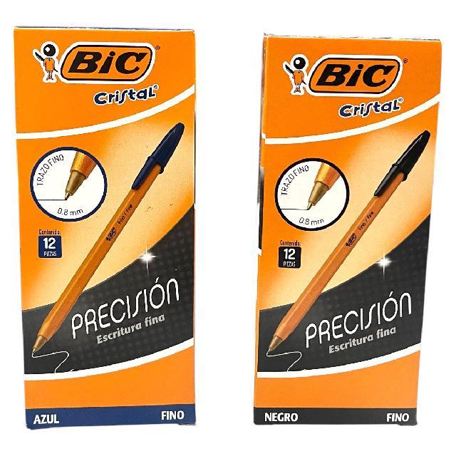 M BIC BOLIGRAFO PUNTO FINO NEGRO PAQ*12pzs
