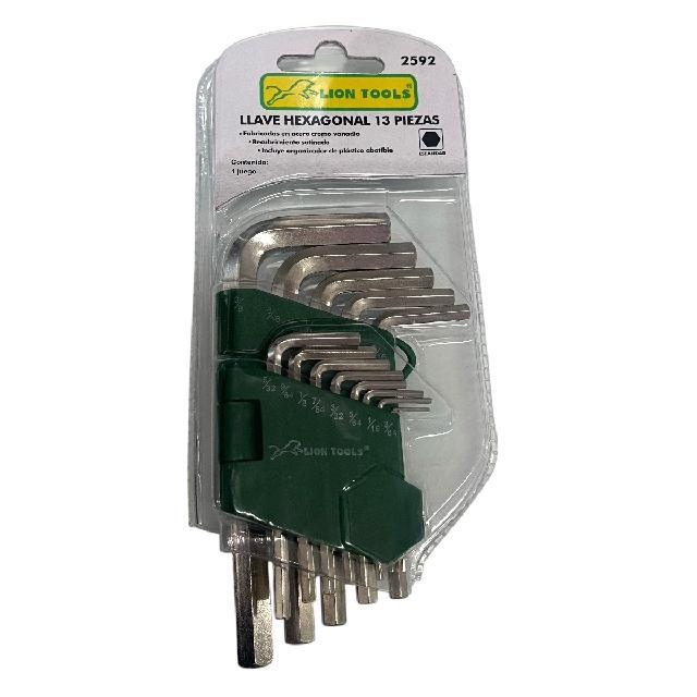 LION 2592 LLAVE HEXAGONAL ESTANDAR 13pzs