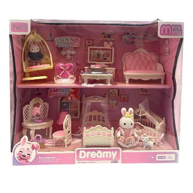YY 6627A SET DE CONEJITA CUARTO Y SALA Med. Emp. 32x38x14cm