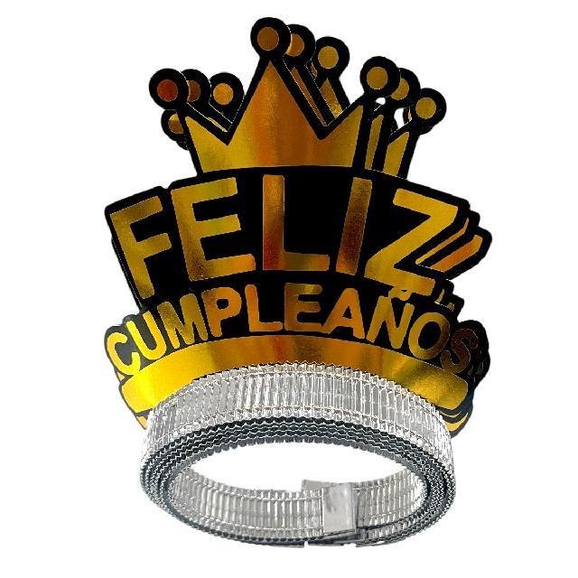 PP 26-01 DIADEMA FELIZ CUMPLEAÑOS PAQ* 6pzs