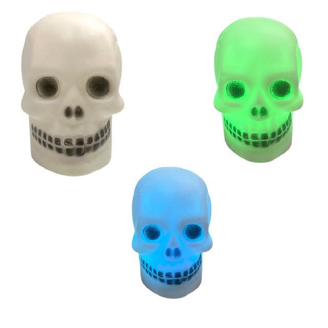 P 292 CALAVERA C/ LUZ DE DIFERENTES COLORES 7.5x7cm