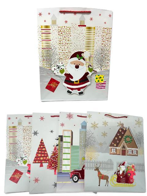 MM J2224 BOLSA NAVIDEÑA GRANDE 40x31x12cm Paq*12pzs