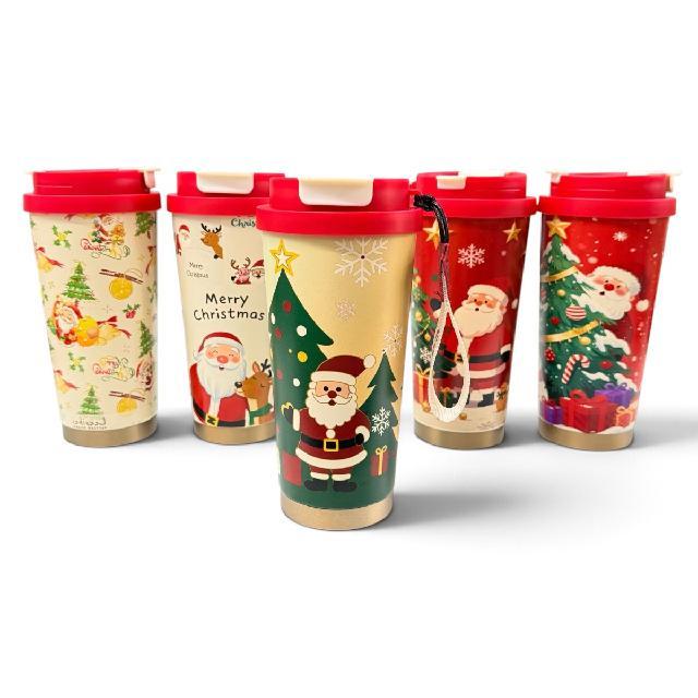 AA 246 TERMO NAVIDEÑO 500ml C/ POPOTE Y ASA