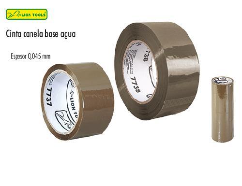 LION 7737 CINTA CANELA BASE AGUA 48mm x 40m PAQ 6pzs