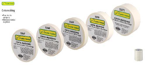 LION 2267 CINTA MASKING 1/2" 12mm x 50m PAQ 6pzs