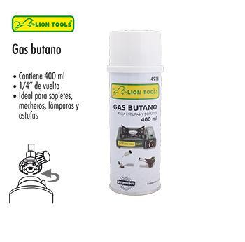 LION 4918 GAS BUTANO 400ml P/ESTUFA Y SOPLETE