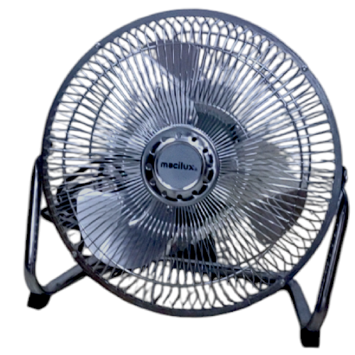 MACILUX ML-900C VENTILADOR DE PISO CROMADO 9" 127V 42W C/ ASPAS DE METAL