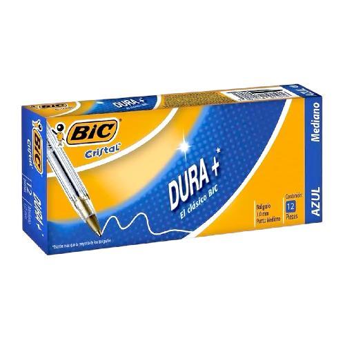 M BIC BOLIGRAFO DURA+ PUNTO MEDIANO Azul PAQ* 12 Plumas