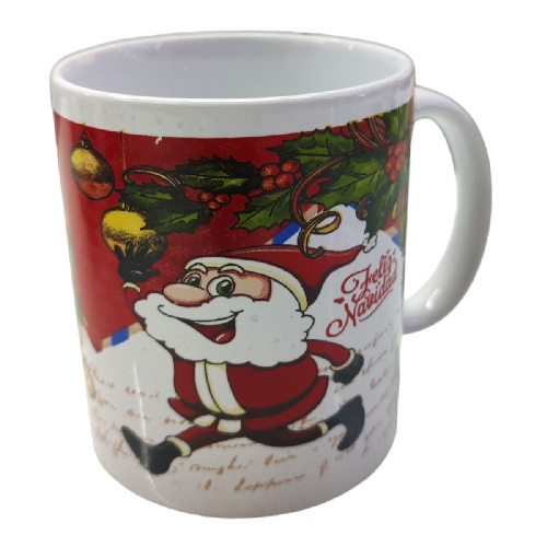M J2445 TAZA NAVIDEÑA CERAMICA 350ml C/ FRASES VARIADAS