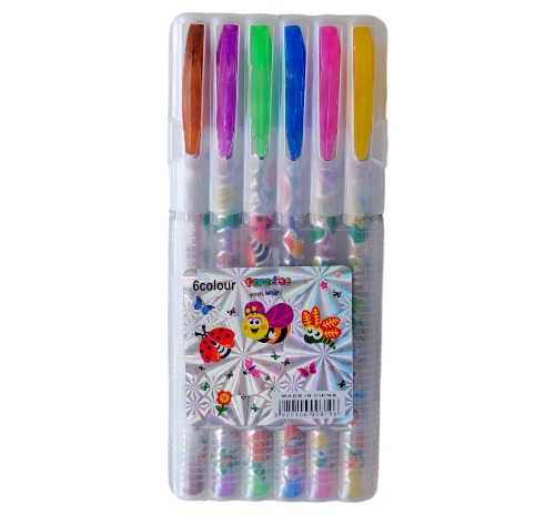M B2328 PLUMA DE GEL 6clrs