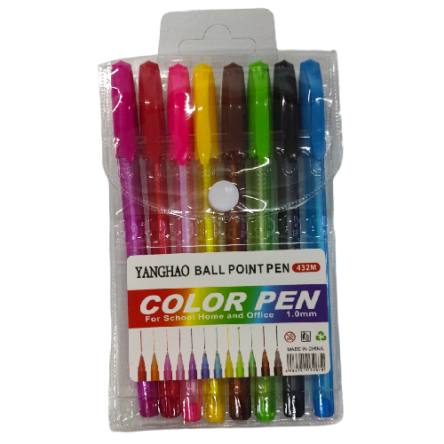 M B2452 SET DE PLUMAS DE COLORES 15cm 8pxs
